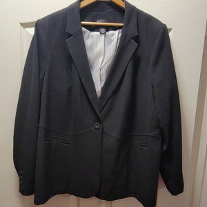 Lane Bryant Black One-Button Blazer